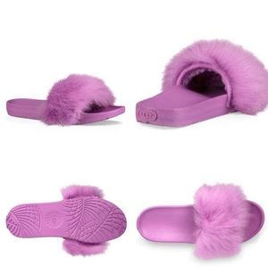 UGG Shoes - Purple UGG Royale Fluffy Slides UGG Shoes - Purple UGG Royale Fluffy Slides